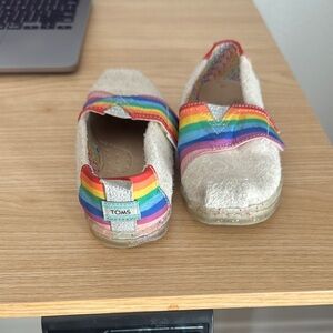 Toms Kids Shoes with Rainbow Stripes